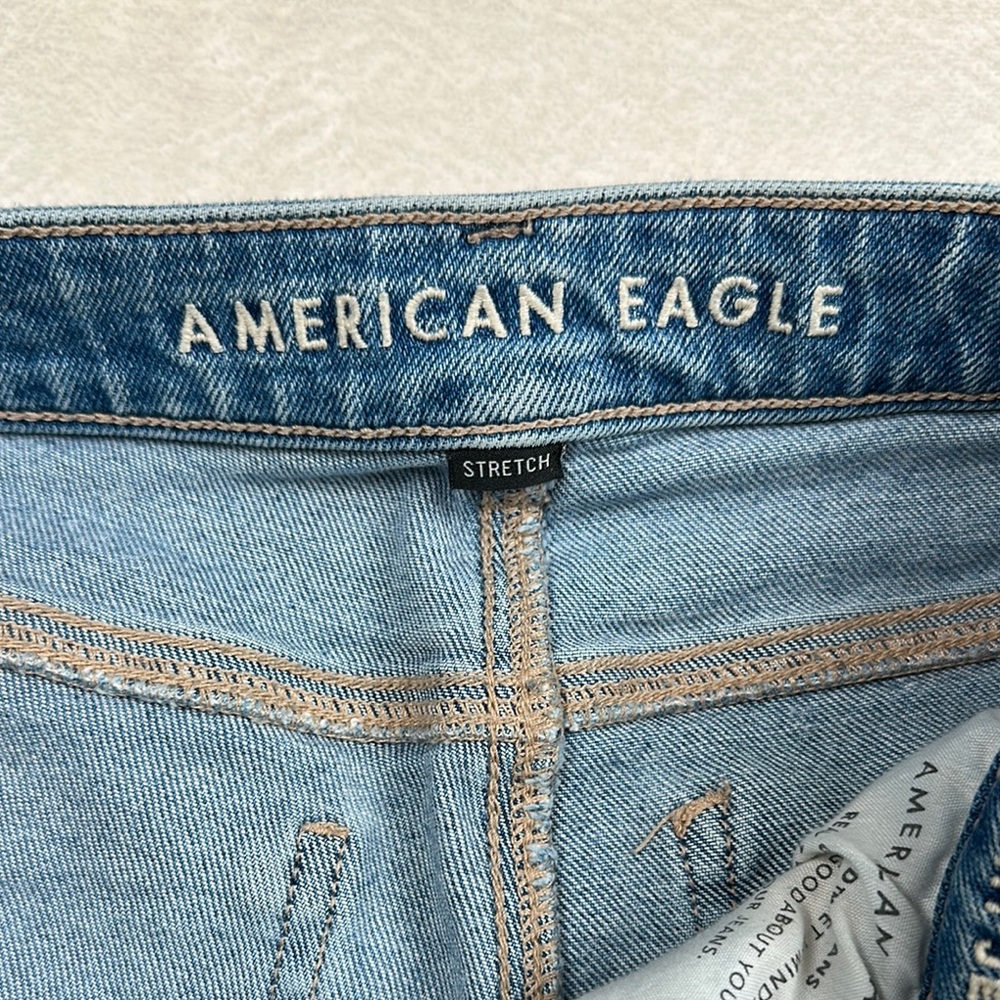 American Eagle Outfitters Blue Skinny Jeans Distressed - Picture 3 of 11